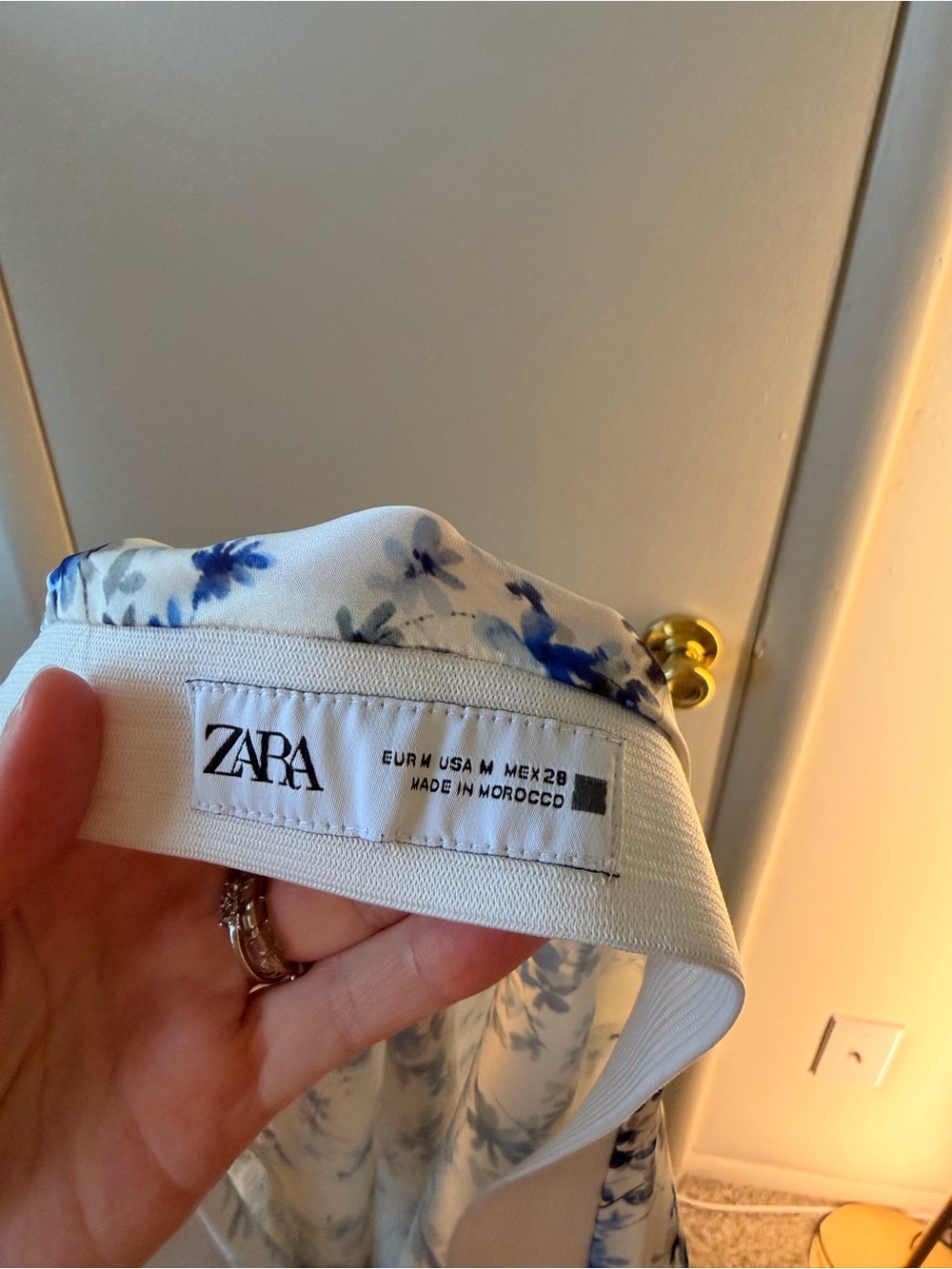 Zara Satin Floral Midi Skirt - Picture 3 of 3